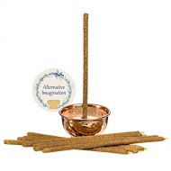 인센스스틱 Alternative Imagination Rolled Palo Santo Incense with Hammered Copper Offering Bowl Kit. Includes 4oz Sand and 10 Hand Rolled Palo Santo Incense.