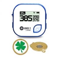 AMBA7 GolfBuddy Voice 2 Golf GPS/Rangefinder Bundle with Ball Marker and Magnetic Hat Clip