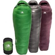 Hyke & Byke Katahdin Hiking & Backpacking Sleeping Bag 4 Season, 625FP Ultralight Sleeping Bag Water Resistant