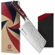 Cleaver Knife, GRANDKNIFE 7 inch Meat Cleaver, High Carbon German Stainless Steel Kitchen Knife, Professional Chef Knife for Home, Restaurant