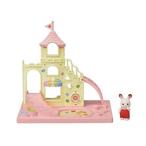  Visit the Calico Critters Store Calico Critters Baby Castle Playground, Toy Bunny Gift for Easter Basket