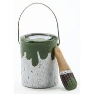 International Miniatures by Classics Dollhouse Miniature Paint Can and Brush Set, Green Paint