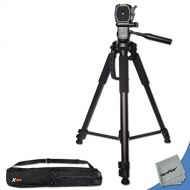Xtech Durable Pro Grade 72 inch Full Size Tripod with 3 Way Pan-Head, Bubble Level Indicator, 3 Section Aluminum Alloy Lock in Legs for Sony PMW-EX1 Camcorder Plus Convenient Backpack St