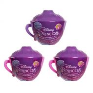 Disney Princess Mini Teacup Capsule Plush, 3 Pack Set, Collectible Mini Plush, Styles May Vary
