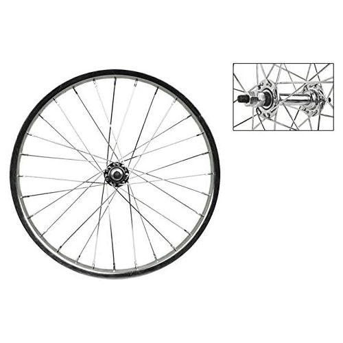  Wheel Master 18 x 1.75 Front Bicycle Wheel, 28H, Steel, Bolt On, Silver