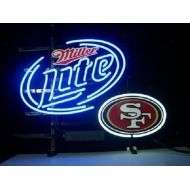DESUNG Desung New 20x16 San Franciscos SF Sports League 49ers Miller Lite Neon Sign (Multiple Sizes) Man Cave Bar Pub Beer Handmade Neon Light FX179