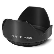 BIG MIKES ELECTRONICS 58mm Digital Tulip Flower Lens Hood for Canon Rebel T5, T6, T6i, T7i, T8i, EOS 80D, EOS 90D, EOS 77D, SL3 Cameras with Canon EF-S 18-55mm is STM Lens