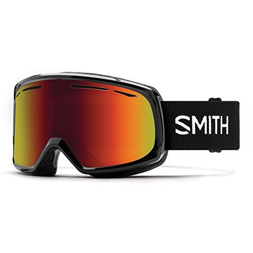 스미스 Smith Womens Drift Snow Goggles Black With Red Sol-X Lens