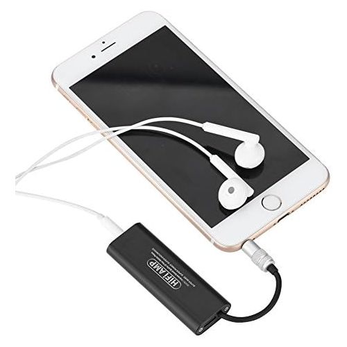  [아마존베스트]Zerone Headphone Amplifier HiFi Audio Portable Headphone Amplifier 3.5 mm Stereo Headphone Audio Amplifier AMP for Mobile Phone (Black)