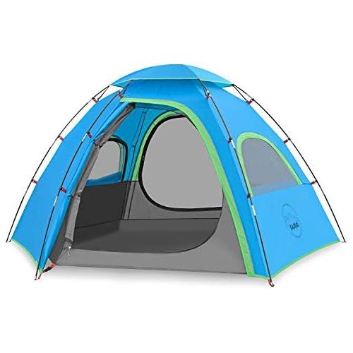  KAZOO Outdoor Camping Tent 2/4 Person Waterproof Camping Tents Easy Setup Two/Four Man Tent Sun Shade 2/3/4 People