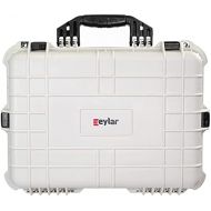 Eylar Large 20 Inch Protective Camera Case Water and Shock Proof with Foam (White)