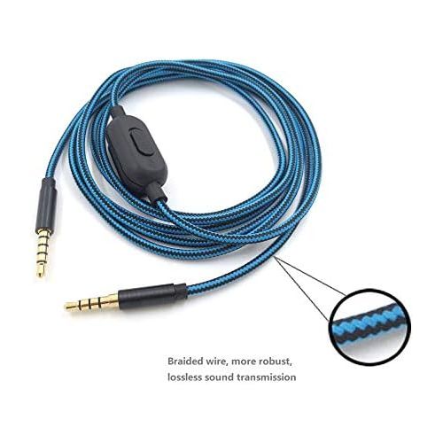  [아마존베스트]Ruitroliker Replacement Audio Cable Talkback Chat Cable for Astro A10 A40 A30 Gaming Headsets for PS4 Xboxone Controller Smartphone PC Macs 2 m / 6.5 ft