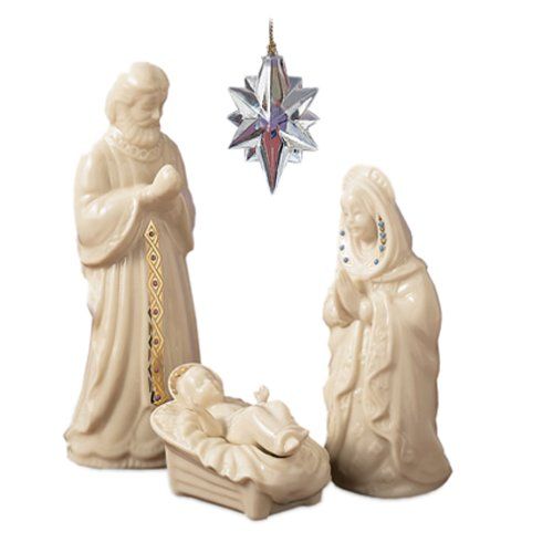 레녹스 Lenox China Jewels Nativity Porcelain 3-Piece The Holy Family