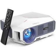 Projector, COOAU 5500 Lumens Home Video Projector, Support 1080P and 200 Screen Playing with Hi-Fi Speakers, Compatible with TV Stick/Phone/Laptop/DVD Player /PS4