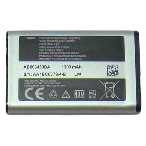 삼성 Samsung AB663450BA/Z 1300mAh Rugged Flip Phone Replacement Battery for Rugby 2, 3, 4, Convoy 3, 4.