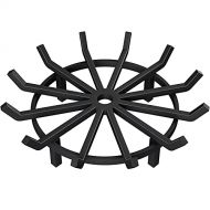 Amagabeli GARDEN & HOME Amagabeli 24in Fire Grate Log Grate Wrought Iron Fire Pit Round Spider Wagon Wheel Firewood Grates Heavy Duty 0.7in Bar Fireplace Stove Burning Rack Holder 4Legs Black Chimney Hear