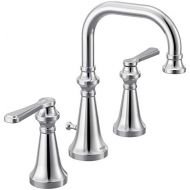 Moen TS44102 Colinet Traditional Two Widespread High-Arc Bathroom Faucet with Lever Handles, Valve Required, Chrome