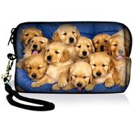 AUPET Cute Dogs Design Digital Camera Case Bag Pouch Coin Purse with Strap for Sony Samsung Nikon Canon Kodak
