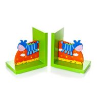 [아마존베스트]Mousehouse Gifts Cute Childrens Little Zebra Wooden Bookends for Kids Room or Nursery
