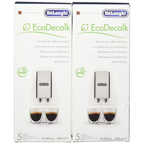 드롱기 DeLonghi Eco Descaling Solution 5513291781 (Pack of 2), Set of 2, White