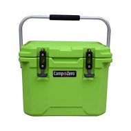 CAMP-ZERO 10L | 10.6 Quart Premium Cooler/Ice Chest with 2 Molded-in Cup Holders | Bright Green