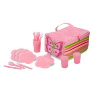 Melissa & Doug Sunny Patch Bella Butterfly Picnic Set With Basket, Plates, and Utensils