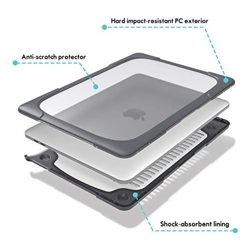  [아마존베스트]ProCase MacBook Air 13 Inch Case 2020 2019 2018 Release A2337 M1 A2179 A1932, Heavy Duty Slim Hard Shell Protective Cover with Fold Kickstand for MacBook Air 13 Retina with Touch I