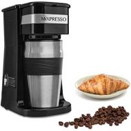 Mixpresso 2-In-1 Single Cup Coffee Maker & 14oz Travel Mug Combo Portable & Lightweight Personal Drip Coffee Brewer & Tumbler Advanced Auto Shut Off Function & Reusable Eco-Friendl