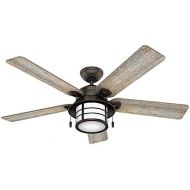 [아마존베스트]Hunter Fan Company Hunter Key Biscayne Indoor / Outdoor Ceiling Fan with LED Light and Pull Chain Control
