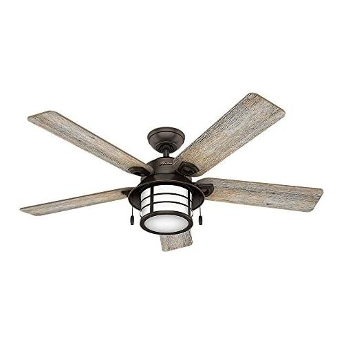  [아마존베스트]Hunter Fan Company Hunter Key Biscayne Indoor / Outdoor Ceiling Fan with LED Light and Pull Chain Control
