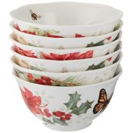 Lenox 880092 Butterfly Meadow Holiday 6 Piece Rice Bowl Set
