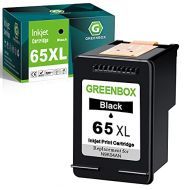 GREENBOX Remanufactured Ink Cartridge Replacement for HP 65 XL 65XL for Envy 5055 5052 5058 DeskJet 3755 2655 3720 3722 3723 3730 3721 3732 3752 3758 2652 2624 2622 Printer (1 Blac