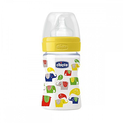 치코 Chicco Baby Bottle Wellbeing Polypropylene with Teat-Rubber Decorated 150ml