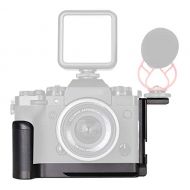 WEPOTO XT4-CL Hand Grip Quick Release Plate L Bracket QR Plate Compatible with Fujifilm X-T4 Camera -Aluminium Leather