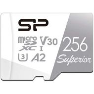 SP Silicon Power Silicon Power 256GB Superior Micro SDXC UHS-I (U3), V30 4K A2, Compatible with GoPro Hero 9 High Speed MicroSD Card with Adapter