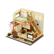Kisoy Miniature DIY Dollhouse Kit with Furniture Accessories Creative Gift for Lovers and Friends(Karuizawas Forest Holiday) with Dust Proof Cover and Music Movement