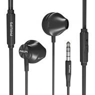 PHILIPS Wired Earbuds with Microphone - Ergonomic Comfort-Fit in Ear Headphones with Mic for Cell Phones, Earphones with Microphone with Bass Clear Sound - Black