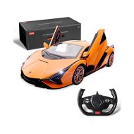 BEZGAR Remote Control Car - 1:14 Lambo Sian FKP 37 Electric Sport Racing Toy Car with Open Door, 2.4Ghz Licensed RC Car Series for Girls and Boys Age 8 9 10 11 12 Years Holiday Ide