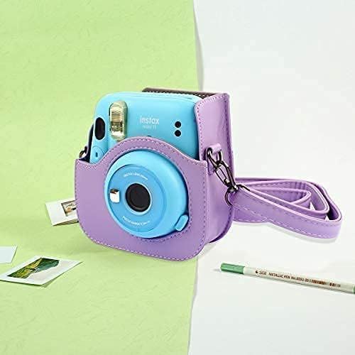  SAIKA Case Compatible with Fujifilm Instax Mini 11 Instant Camera + 96 Pockets Wallet Photo Album, Compatible for Fujifilm Instax Mini 11 / 7S / 8/8+ / 9/25 / 26/90 / 70 / 50s Instant Ca