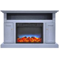 CAMBRIDGE Slate Blue Sorrento Electric Fireplace with Multi-Color LED Insert and 47 in. Entertainment Stand