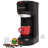 Mixpresso 2 in 1 Coffee Brewer, Single Serve Coffee Maker K Cup Compatible & Ground Coffee, Personal Coffee Maker ,Compact Size Mini Coffee Maker, Quick Brew Technology (14 oz) (bl