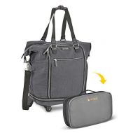 Biaggi Luggage Biaggi Zipsak Micro Fold Spinner Fashion Tote - 20-Inch Luggage - As Seen on Shark Tank - Gray