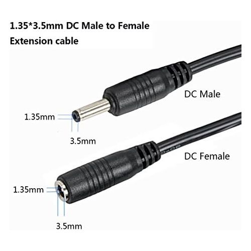  [아마존베스트]Liwinting 10 m DC Extension Cable DC Power Extension Cable 3.5 mm x 1.35 mm Male to Female DC Plug Extension Cable Suitable for Cameras Energy Adapter IP Camera Black