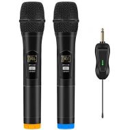 [아마존베스트]Karaoke Handheld Microphone Wireless Microphone, Archeer Wireless UHF Dual Wireless Microphone with Rechargeable Wireless Receiver for Meeting, Wedding, Vocal Concert, Speech, Part