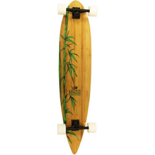  Krown Exotic Bamboo Longboard Pintail Skateboard 9 x 43 PIN Tail
