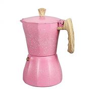 ZEFS--ESD Coffee Maker, Stovetop Espresso Maker - Moka Pot Coffee Maker for Gas or Electric Stove Top - 3 Cups Espresso Shot Maker for Italian (Color : Pink)