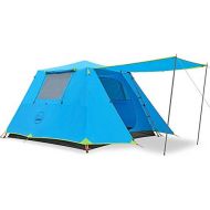KAZOO Family Camping Tent Large Waterproof Pop Up Tents 4/6 Person Room Cabin Tent Instant Setup with Sun Shade Automatic Aluminum Pole