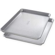 USA Pan Bakeware 1300ST Half Sheet Pan, Set of 2, Aluminized Steel: Kitchen & Dining