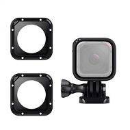 ParaPace 2 Lens Replacement with Protective Housing Frame Shell Case for Go Pro Hero 5 Session & 4 Session(Black)