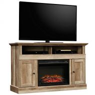 Pemberly Row 52 Electric Fireplace Heater TV Stand Console in Lintel Oak